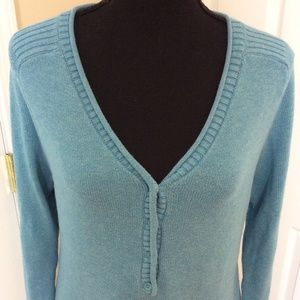 Eddie Bauer V-neck henley sweater